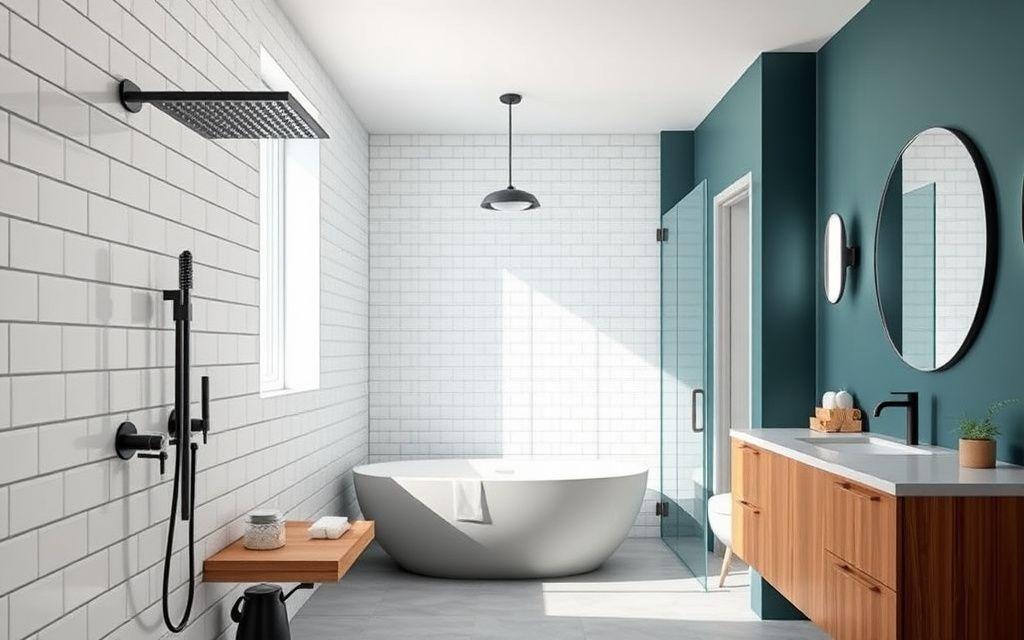 Modern bathroom interior after renovation